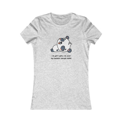 Panda, Women's Favorite Tee, I'm Not Lazy I'm Just On Energy Saving Mode, Animals, T-Shirt, Girls, Anime,