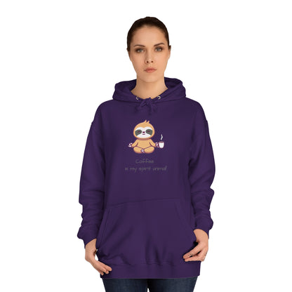 Sloth, Coffee Is My Spirit Animal, Hoodie, Sweatshirt, Sweater, Woman's, Animals