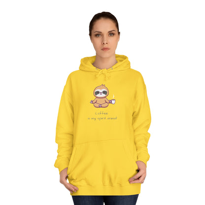 Sloth, Coffee Is My Spirit Animal, Hoodie, Sweatshirt, Sweater, Woman's, Animals