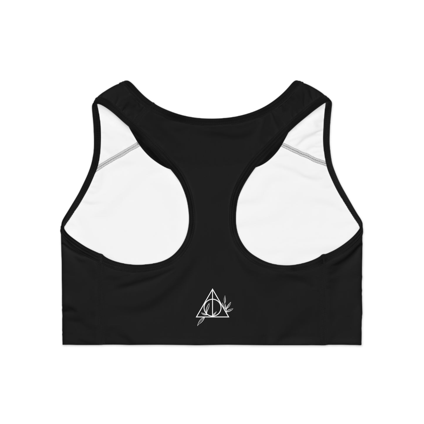 Deathly Hallows Sports Bra, Harry Potter, Workout, HP Gift, Sports Top, Black,