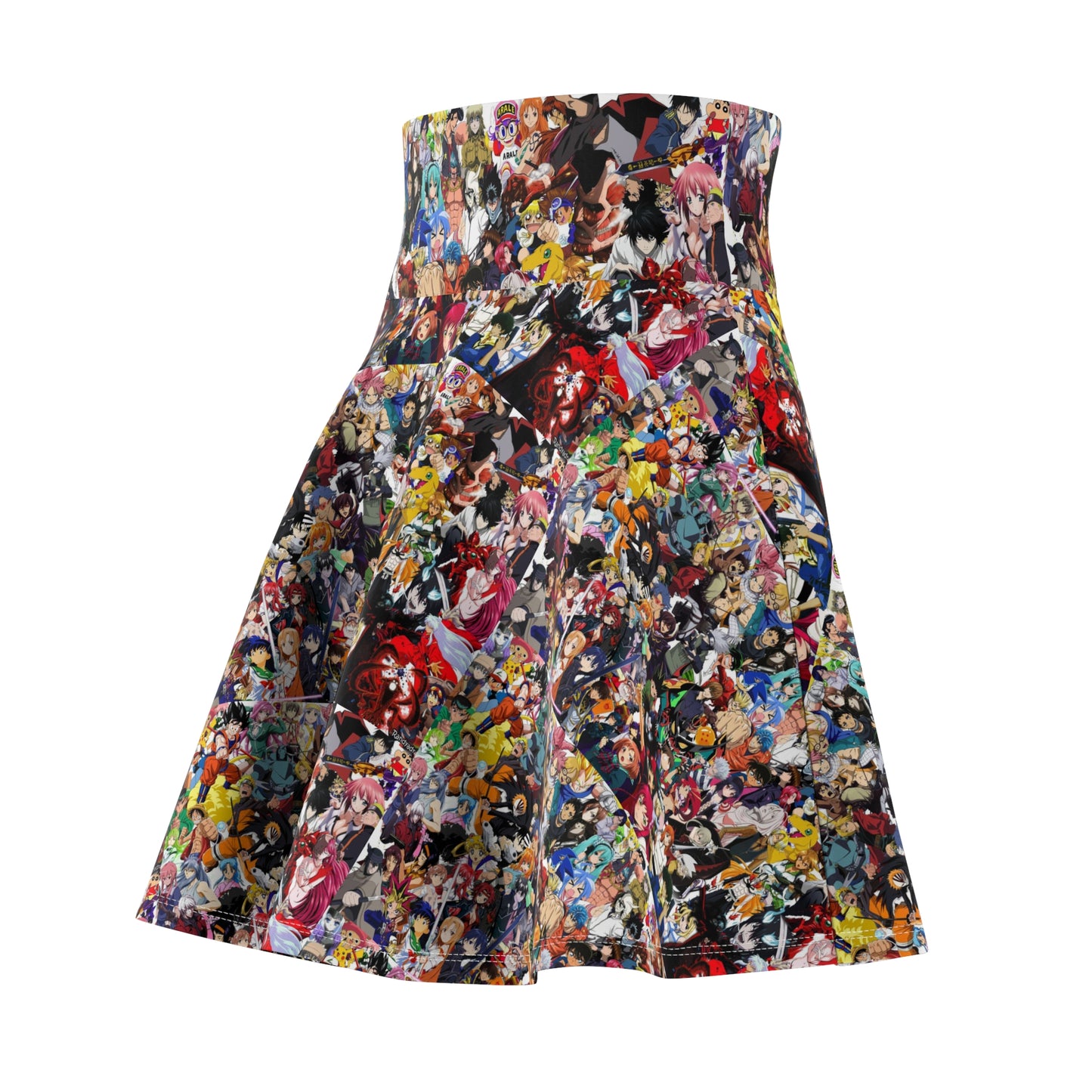 Women's Skater Skirt, Anime, Death Note, DBZ, Fairy Tail, One Piece, Bleach, Inuyasha, Attack On Titian, Naruto, Zach Bell, Sword Art Online