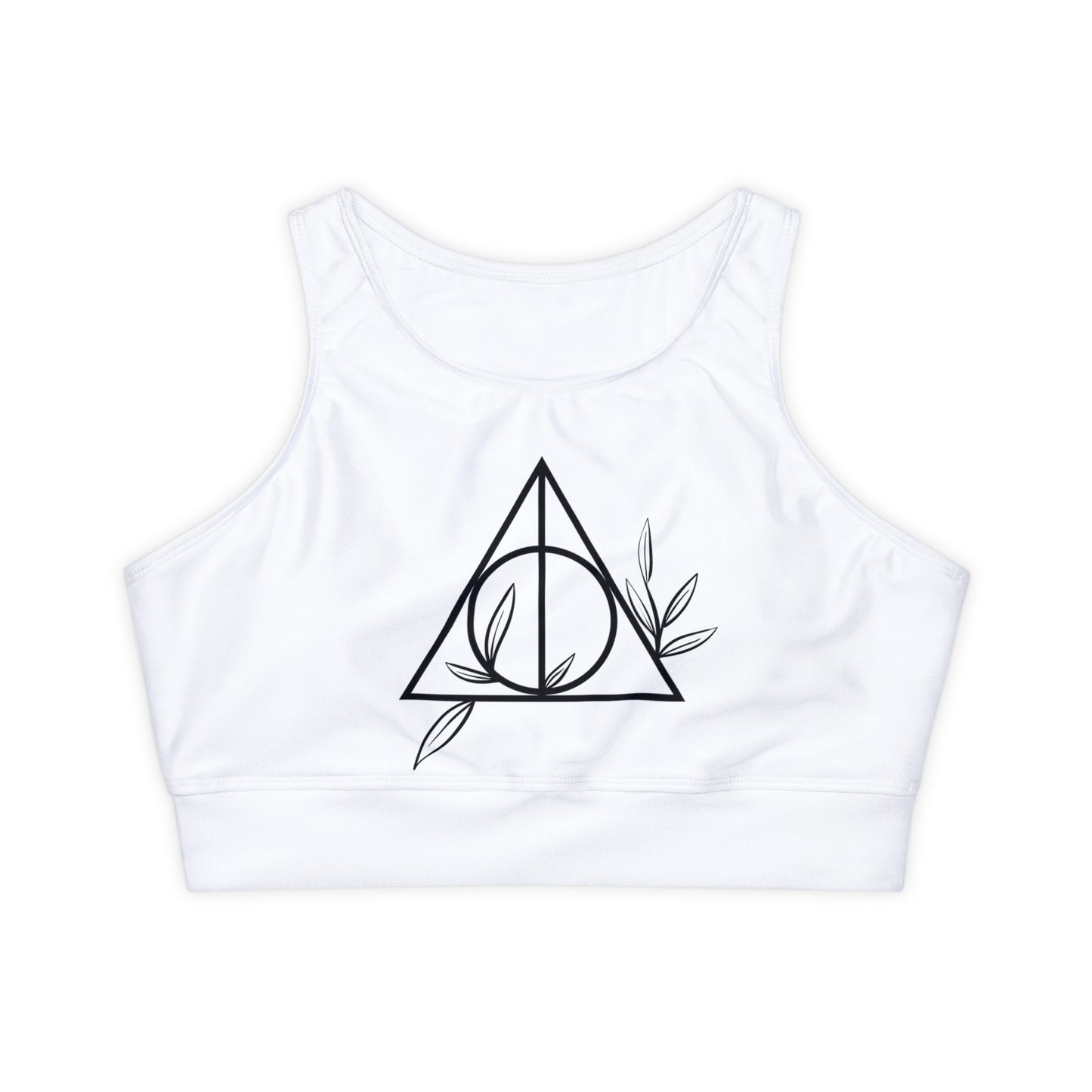 Deathly Hallows, Fully Lined, Padded Sports Bra, Harry Potter, Gift, Active Wear, Women's Clothing,