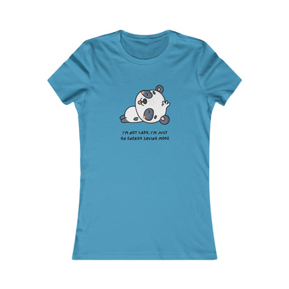 Panda, Women's Favorite Tee, I'm Not Lazy I'm Just On Energy Saving Mode, Animals, T-Shirt, Girls, Anime,