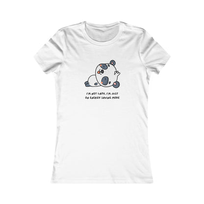 Panda, Women's Favorite Tee, I'm Not Lazy I'm Just On Energy Saving Mode, Animals, T-Shirt, Girls, Anime,