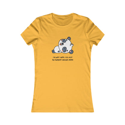 Panda, Women's Favorite Tee, I'm Not Lazy I'm Just On Energy Saving Mode, Animals, T-Shirt, Girls, Anime,