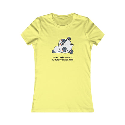 Panda, Women's Favorite Tee, I'm Not Lazy I'm Just On Energy Saving Mode, Animals, T-Shirt, Girls, Anime,