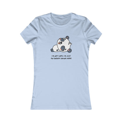 Panda, Women's Favorite Tee, I'm Not Lazy I'm Just On Energy Saving Mode, Animals, T-Shirt, Girls, Anime,