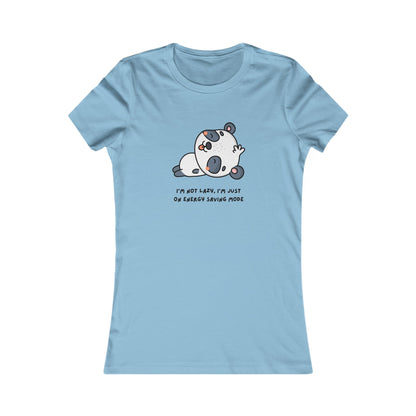 Panda, Women's Favorite Tee, I'm Not Lazy I'm Just On Energy Saving Mode, Animals, T-Shirt, Girls, Anime,