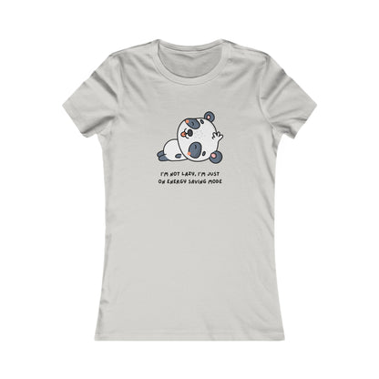 Panda, Women's Favorite Tee, I'm Not Lazy I'm Just On Energy Saving Mode, Animals, T-Shirt, Girls, Anime,