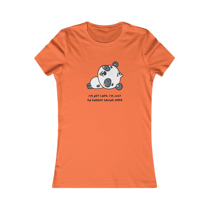 Panda, Women's Favorite Tee, I'm Not Lazy I'm Just On Energy Saving Mode, Animals, T-Shirt, Girls, Anime,