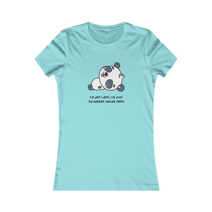 Panda, Women's Favorite Tee, I'm Not Lazy I'm Just On Energy Saving Mode, Animals, T-Shirt, Girls, Anime,