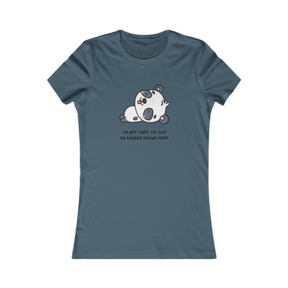 Panda, Women's Favorite Tee, I'm Not Lazy I'm Just On Energy Saving Mode, Animals, T-Shirt, Girls, Anime,