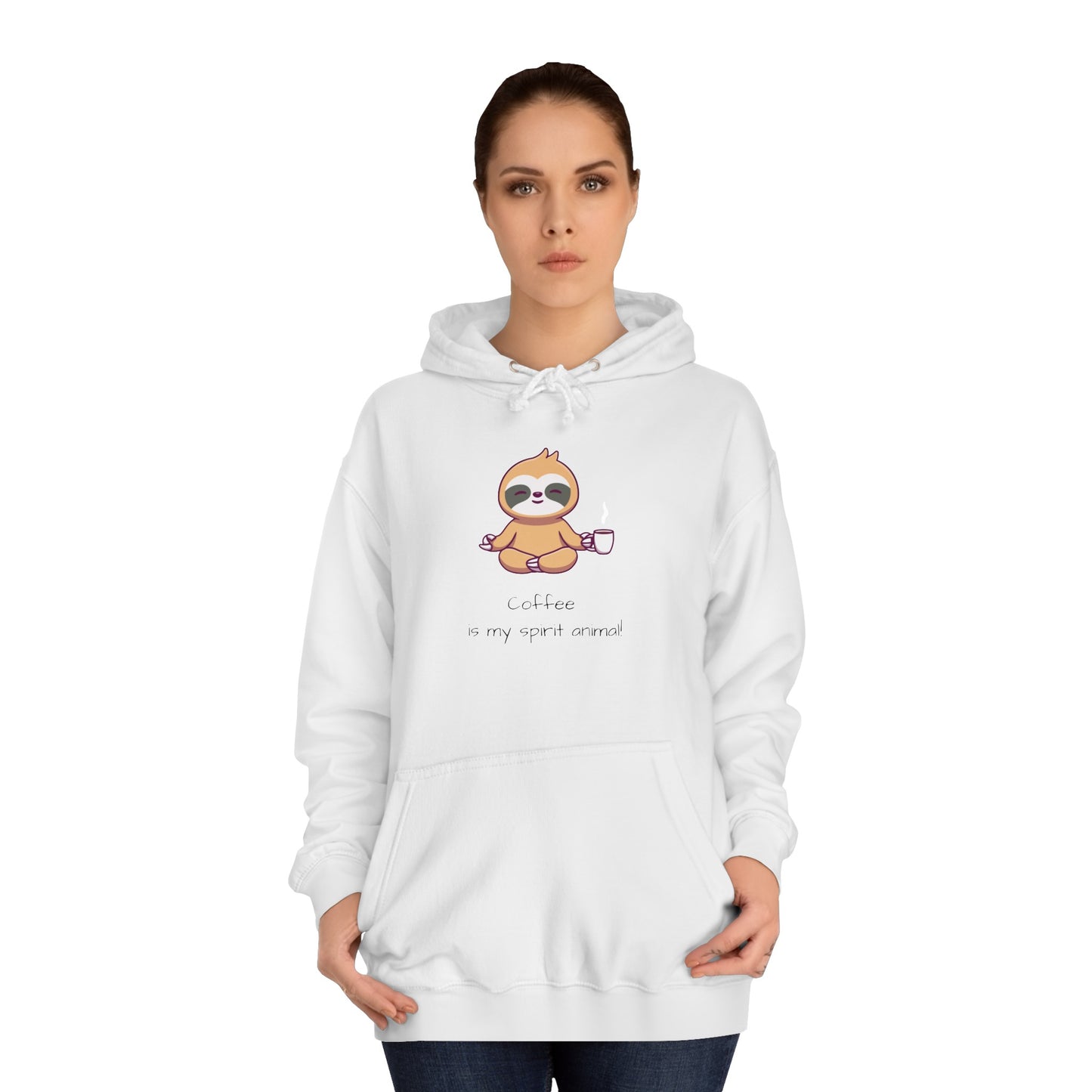 Sloth, Coffee Is My Spirit Animal, Hoodie, Sweatshirt, Sweater, Woman's, Animals