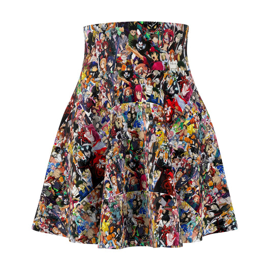 Women's Skater Skirt, Anime, Death Note, DBZ, Fairy Tail, One Piece, Bleach, Inuyasha, Attack On Titian, Naruto, Zach Bell, Sword Art Online