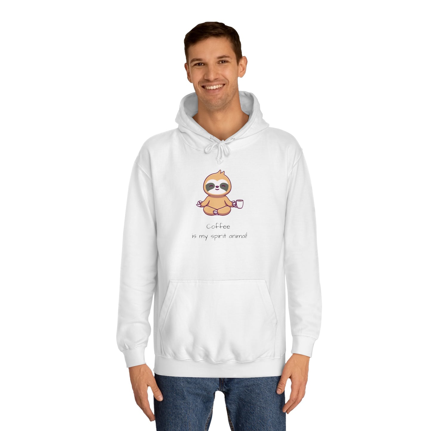 Sloth, Coffee Is My Spirit Animal, Hoodie, Sweatshirt, Sweater, Woman's, Animals