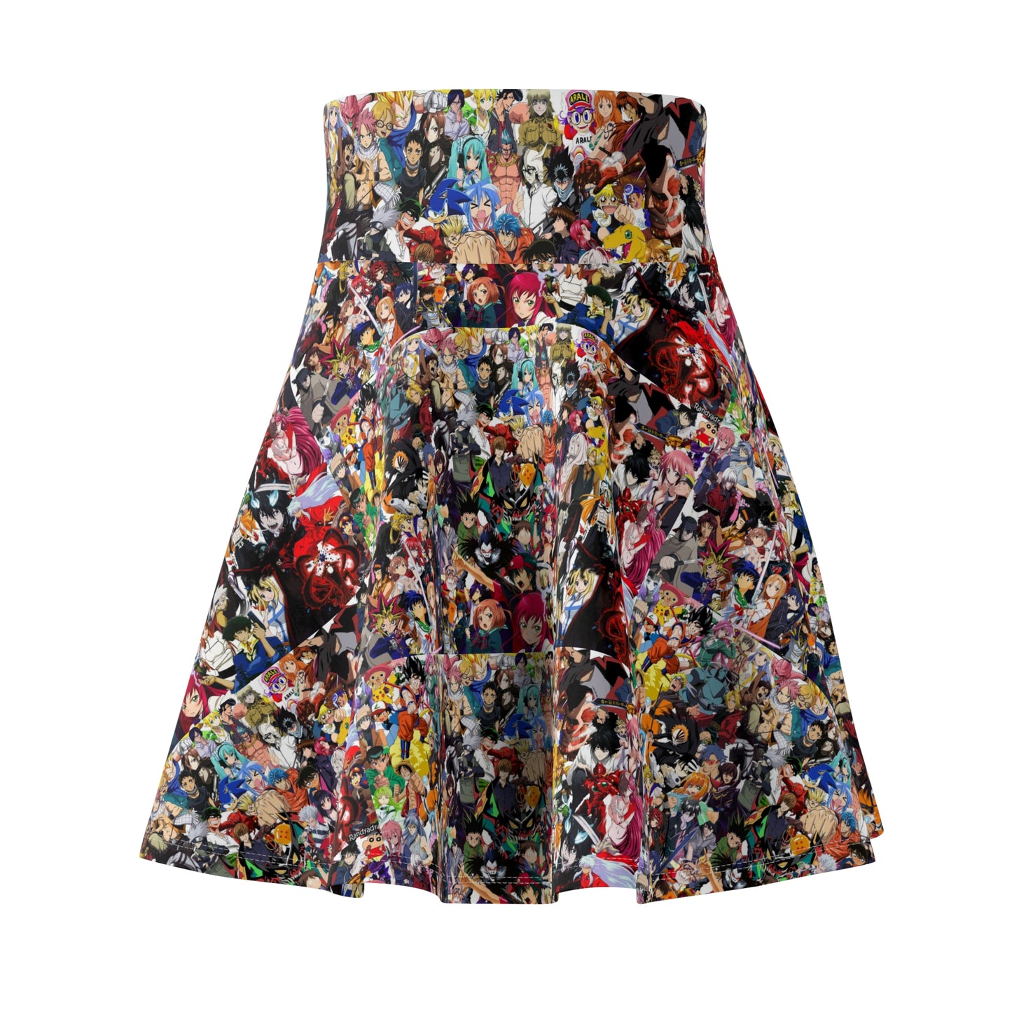 Women's Skater Skirt, Anime, Death Note, DBZ, Fairy Tail, One Piece, Bleach, Inuyasha, Attack On Titian, Naruto, Zach Bell, Sword Art Online