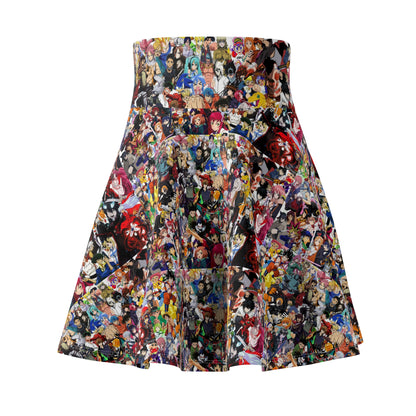 Women's Skater Skirt, Anime, Death Note, DBZ, Fairy Tail, One Piece, Bleach, Inuyasha, Attack On Titian, Naruto, Zach Bell, Sword Art Online