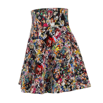 Women's Skater Skirt, Anime, Death Note, DBZ, Fairy Tail, One Piece, Bleach, Inuyasha, Attack On Titian, Naruto, Zach Bell, Sword Art Online