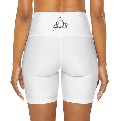 Deathly Hallows, High Waisted Yoga Shorts, Harry Potter, Women Clothing, Workout, Active Wear,