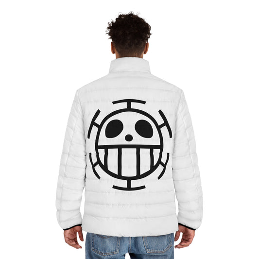 Heart Pirates, Men's Puffer Jacket, Trafalgar Law, One Piece, Anime, Winter Wear,