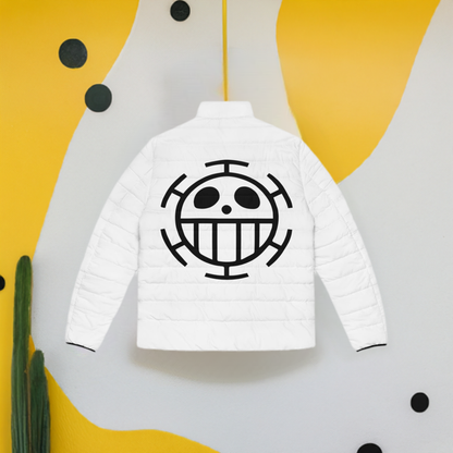 Heart Pirates, Men's Puffer Jacket, Trafalgar Law, One Piece, Anime, Winter Wear,